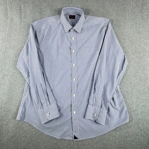 UNTUCKit Shirt Mens XXL Blue Stripes Button Down Performance Stretch Long Sleeve